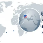 Illustrations stylisées de la France et du monde